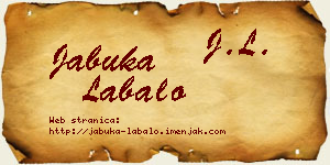 Jabuka Labalo vizit kartica